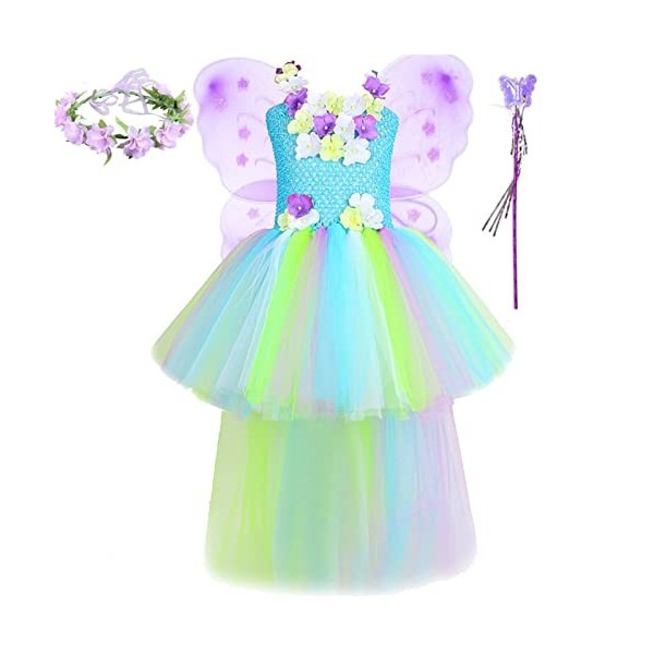 Robe Plage Fille Enfants Enfant en Bas âge bébé Filles Printemps été Floral sans Manches fée déguisement Costumes Costume Acc