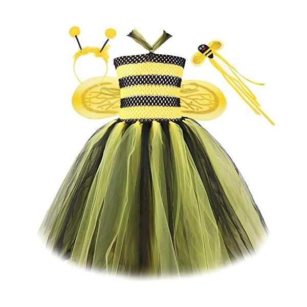 Mini Jupe Noire Moulante Enfants enfant en bas âge bébé filles printemps été Floral abeille déguisements Costumes Halloween C