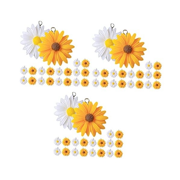 Toyvian Boucle Doreille Mariée 80 Pièces Pendentif Tournesol Accessoires Porte-Clés Accessoires Tournesol Ornements Fleurs P