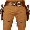 Étui en cuir double pour pistolet – Étui de ceinture rétro médiéval – Étui rétro pour pistolet western cowboy pour cosplay, c