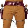 Étui en cuir double pour pistolet – Étui de ceinture rétro médiéval – Étui rétro pour pistolet western cowboy pour cosplay, c