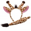 HoitoDeals 1 ensemble oreilles de girafe et queue pour déguisement de fête, zoo accessoire de ferme