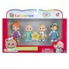 CoComelon CMW0169 Famille Lot de 4 Figurines Mobiles Officielles Jouets à partir de 3 Ans