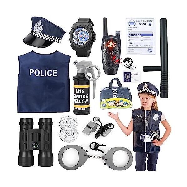 Kit déguisement et accessoires de policier enfant : Deguise-toi