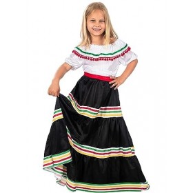Funidelia | Déguisement mexicaine pour fille Méxique & Mariachis & Tête de mort mexicaine - Déguisement pour enfant et access