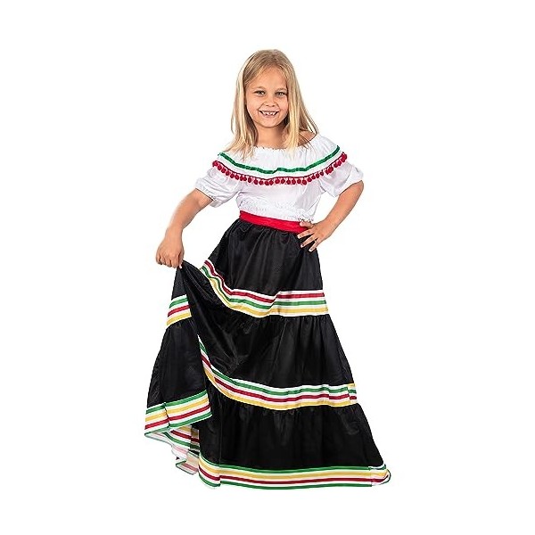 Funidelia | Déguisement mexicaine pour fille Méxique & Mariachis & Tête de mort mexicaine - Déguisement pour enfant et access