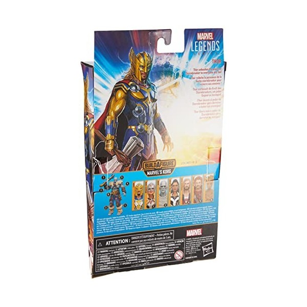 Marvel Legends Thor: Love and Thunder, Figurine de Collection Star-Lord de 15 cm, 2 Accessoires, 1 pièce Build-a-Figure