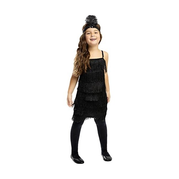 Funidelia | Déguisement charleston noir pour fille Années 20 - Déguisement pour Enfant et accessoires pour Halloween, carnava