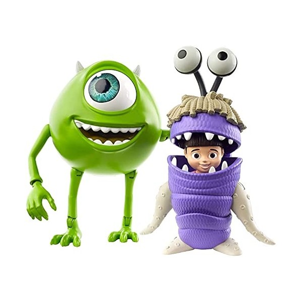 Disney Pixar Monstres et Cie, figurines articulées Bob Razowski et Bouh pour rejouer les scènes du film, jouet pour enfant, G