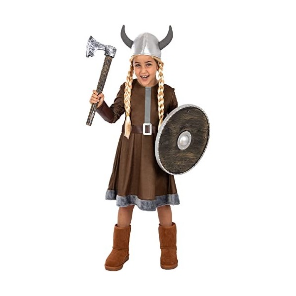 Funidelia | Déguisement Viking pour fille Nordique, Valkyrie, Barbare, Vikings - Déguisement pour enfant et accessoires pour 