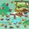deeyeo Insecte pour Lego Calendrier de lAvent 2022, calendrier de lAvent 2022, 24 pièces Modèle insecte Kit de construction