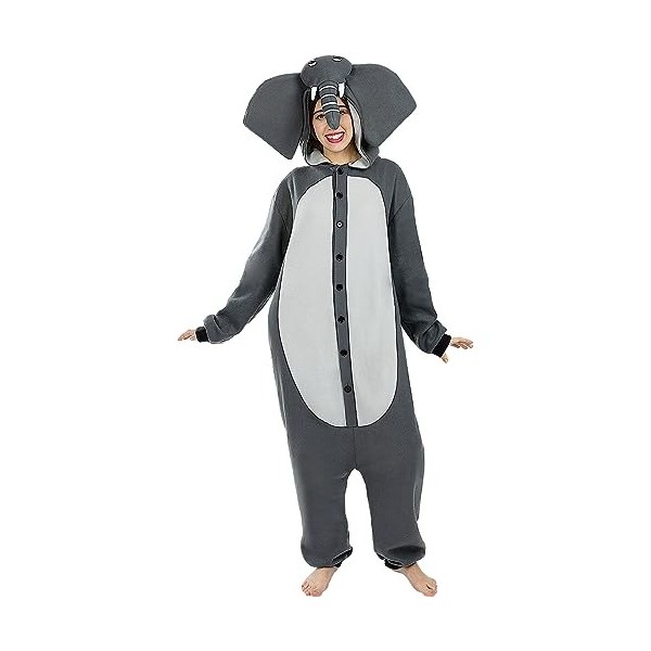 Funidelia | Déguisement éléphant onesie pour femme et homme Animaux - Déguisement pour Adultes et accessoires pour Halloween,