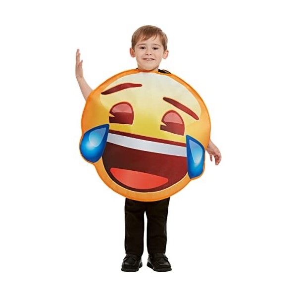 Funidelia | Déguisement Emoji sourire larmes 100% OFFICIELLE pour fille et garçon taille 6-12 ans Émoticône, Whatsapp, Origin