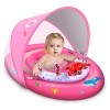 LAYCOL Flotteur de Piscine pour Bébé avec auvent de Protection Solaire UPF50+ et Console de Jeu, Siège de Sécurité Réglable, 