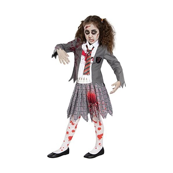 Funidelia | Déguisement étudiante zombie pour fille Déguisement pour enfant et accessoires pour Halloween, carnaval et fêtes 