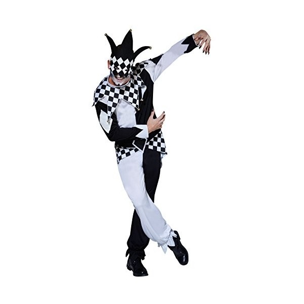 Rubies Officielle foncé Jester Halloween Circus, déguisement Adulte – Taille Standard