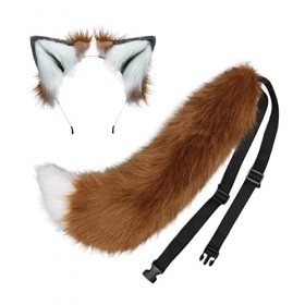SM SunniMix Deguisement de Loup, Deguisement Oreille de Loup, Oreille Queue de Loup, kit de déguisement de Cosplay Jouets do