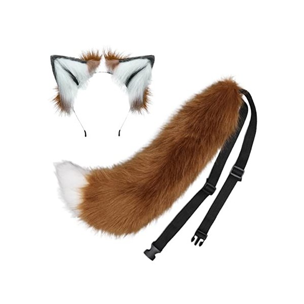 SM SunniMix Deguisement de Loup, Deguisement Oreille de Loup, Oreille Queue de Loup, kit de déguisement de Cosplay Jouets do