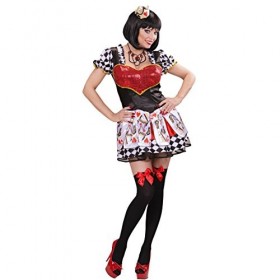 Costume de Dame de Cœur déguisement reine de cœur femme avec couronne L 44/46 Alice au pays des Merveilles déguisement de con