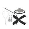 Greabuy Costume années 20 pour femme - Serre-tête Gatsby - Collier vintage années 1920 - Accessoire de déguisement - Accessoi