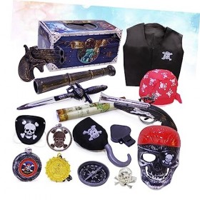 ABOOFAN Costume DHalloween 48 Pièces Halloween Costume Cosplay Prop Accessoires Pirate Vêtements Pirate Prop Ensemble De Cos