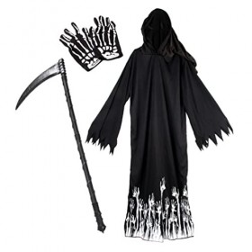 STOBOK Manteau dhalloween 1 Set Grim Halloween Costume Halloween Cap Faucille Halloween Costume Cosplay Accessoires Assistan