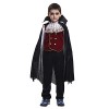 Hinleise Déguisement de vampire Dracula pour enfants - Déguisement pour Halloween - Ensemble daccessoires - Veste pantalon, 