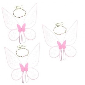 Toyvian 3 Ensembles DAccessoires De Bal Costume Pour Enfants Bandeaux Pour Enfants Accessoires De Maquillage Aile DAngle Po