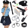 FORMIZON Deguisement Policier Enfant avec Accessoires Police, Casquette, Ceinture, Walkie Talkie Police, Menotte Police, Cost