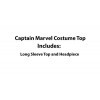 Rubies- Captain Marvel Déguisement, Filles, 700603M, Multicolore, m