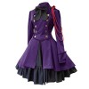 Wolfleague Halloween Médiéval Déguisement pour Femme élégant Robe de Princesse Reine à Manches Longues Col Carré Grande Taill