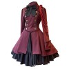 Wolfleague Halloween Médiéval Déguisement pour Femme élégant Robe de Princesse Reine à Manches Longues Col Carré Grande Taill