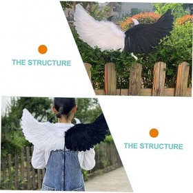 Toyvian 4 Pièces Aile Costume Enfants Valentines Performance Costumes Jeu De Rôle Femmes Noires Up Blcak Et Photo Adulte Blan