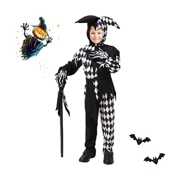 Mgichoom 2 costumes clown maléfique dHalloween – Costume dart du clown | Costumes dHalloween pour garçons, accessoires clo