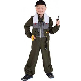 Unbekannt Déguisement pour Enfants avec Accessoires Pilote de Chasse pour Accessoires Déguisement pour garçons de Carnival 1