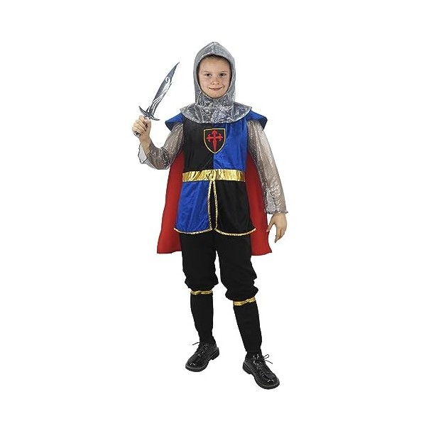 DigiTizerArt Costume de chevalier pour garçons et filles - Costume médiéval - Costume dHalloween - Accessoires de jeu - Casq