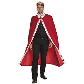 Boland&nbsp;–&nbsp;36100&nbsp;–&nbsp;Cape Roi Garçon, Rouge Adulto 130 cm Rouge & Chapeau Roi Couronne pour homme Déguisement Nativité Médiéval