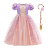 FYMNSI Déguisement de princesse Raiponce Sofia pour enfants de 3 à 8 ans - Violet - 4-5 ans