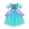 IMEKIS Enfant Filles Princesse Sirène Costumes Halloween Habillage De Noël Carnaval Cosplay Fête Tutu avec Perruque Fée Acces