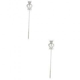 Toyvian Robe Canne 2 Pièces Couronne Sceptre De Fée Accessoire De Costume Canne À Robe Mode Fée Masse Fée Fête Sceptres Costu