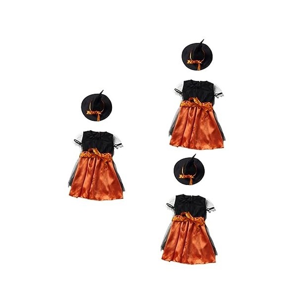 Toyvian 3 Ensembles De Robes DHalloween Costume De Fête DHalloween Accessoires De Costume DHalloween Jupe De Costume DHal