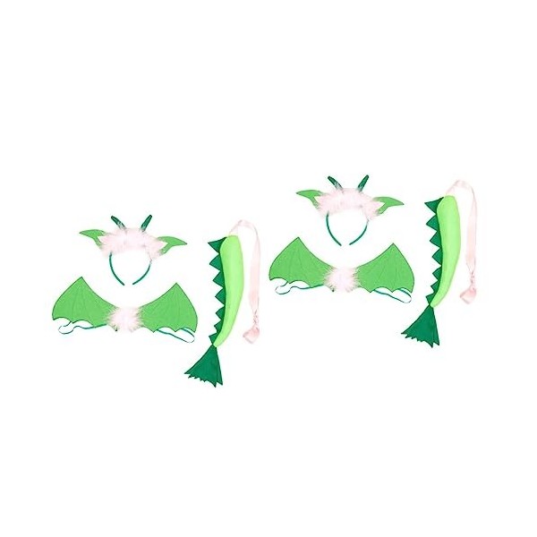 Toyvian 3 Ensembles DAccessoires Kit De Costume De Dinosaure Bandeau De Dinosaure Enfants Costume De Dragon Enfant Bandeaux 
