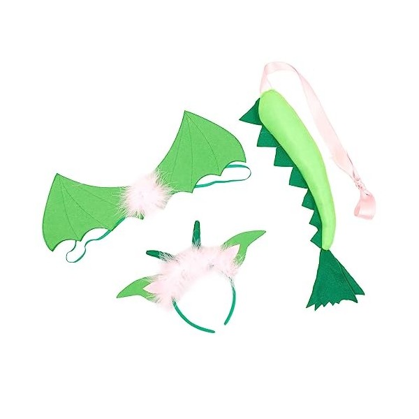 Toyvian 3 Ensembles DAccessoires Kit De Costume De Dinosaure Bandeau De Dinosaure Enfants Costume De Dragon Enfant Bandeaux 