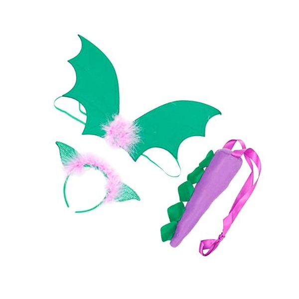 Toyvian 3 Ensembles DAccessoires Kit De Costume De Dinosaure Bandeau De Dinosaure Enfants Costume De Dragon Enfant Bandeaux 