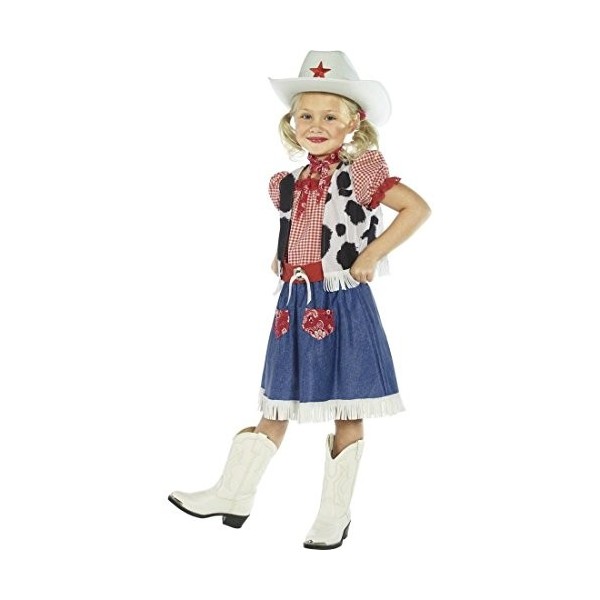 NET TOYS Déguisement Cowgirl Enfant déguisement de Western Plusieurs Couleurs S 128 cm déguisement de Cowgirl déguisement Fil