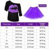 Kit Déguisement Année 80 Accessoire Femme, T-Shirt, Tutu, Sac Banane, Bandeau, Boucle dOreille, Collier, Gants Résille, Vête