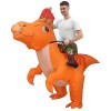 JASHKE Costume de Dinosaure Gonflable Déguisement de Dinosaure pour Adulte Dinosaure Rouge …