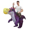 JASHKE Costume de Dinosaure Gonflable Déguisement de Dinosaure pour Adulte Dinosaure Rouge …