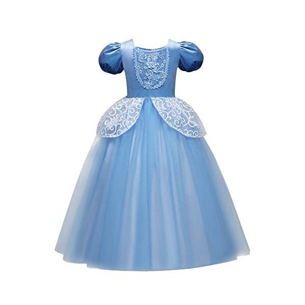 IBTOM CASTLE Deguisement Princesse Robe Fille Costume Papillon Rose Enfant Manches Longues Carnaval avec Couronne Baguette Ma