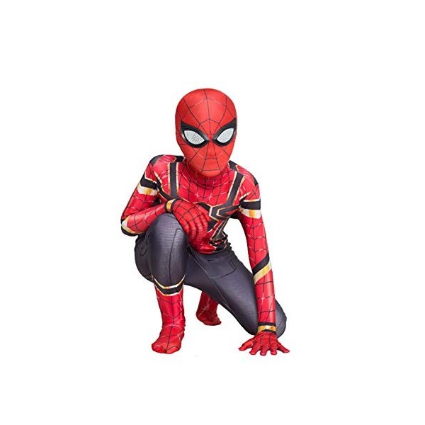 Berrysun Iron Spiderman Costume Halloween Carnaval Cosplay Spider-man Classique Spider-man Costume Lycra Impression 3D Déguis